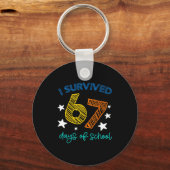 I Survived 67 Days Of School Funny 67 Teachers Stu キーホルダー (正面)