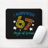 I Survived 67 Days Of School Funny 67 Teachers Stu マウスパッド (マウス)