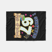 I Survived 67 Days Of School Funny 6 7 Meme Teache フリースブランケット (正面(横))