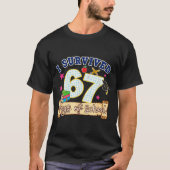 I Survived 67 Days Of School Funny 6 7 Meme Teache Tシャツ (正面)