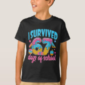 I Survived 67 Days Of School Funny 6 7 Meme Teache Tシャツ (正面)