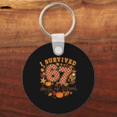 I Survived 67 Days Of School Funny 6 7 Thanksgivin キーホルダー (正面)