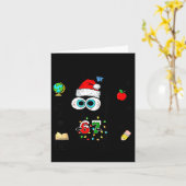 I Survived 67 Days Of School Funny Christmas Black カード (黄色い花)