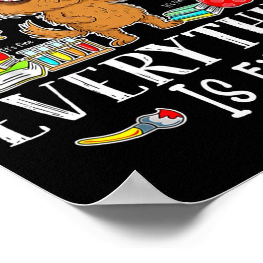 I Survived 67 Days Of School Funny Dog Lover Scien ポスター (角)