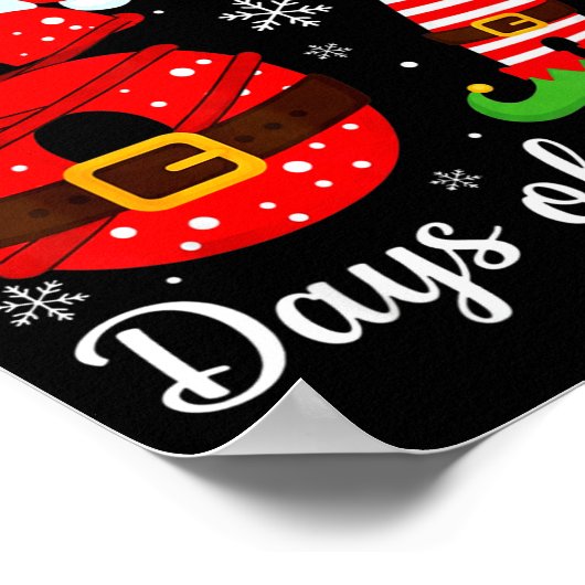 I Survived 67 Days Of School Funny Elf Christmas S ポスター (角)