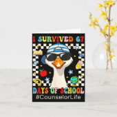 I Survived 67 Days Of School Funny Goose Boys Coun カード (黄色い花)