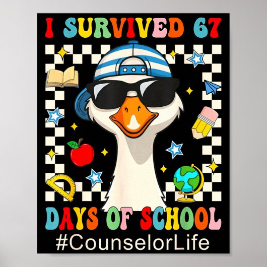 I Survived 67 Days Of School Funny Goose Boys Coun ポスター (正面)