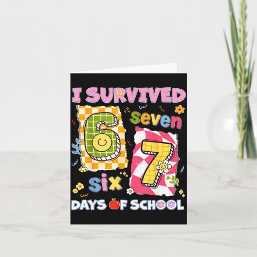 I Survived 67 Days Of School Funny Meme Boy Girl T カード (正面)