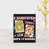 I Survived 67 Days Of School Funny Meme Boy Girl T カード (黄色い花)