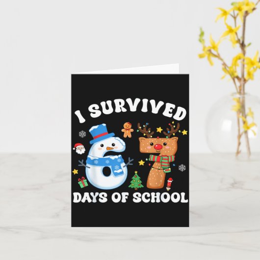 I Survived 67 Days Of School Funny Meme Six Seven  カード (黄色い花)