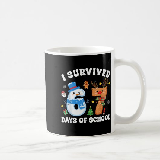 I Survived 67 Days Of School Funny Meme Six Seven コーヒーマグカップ (右)