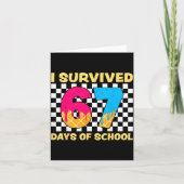 I Survived 67 Days Of School Funny Meme Student Te カード (正面)