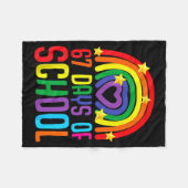 I Survived 67 Days Of School Funny Meme Student Te フリースブランケット (正面(横))