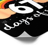 I Survived 67 Days Of School Funny Meme Student Te ポスター (角)