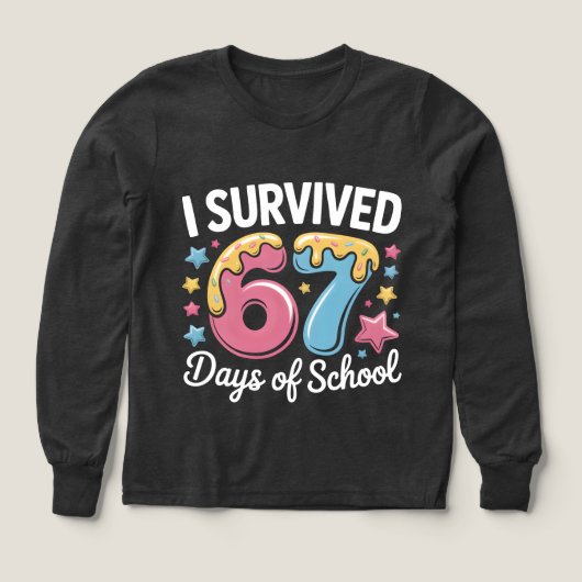 I Survived 67 Days of School Funny Meme Teacher  (デザイン正面)