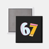 I Survived 67 Days Of School Funny Meme Teacher 2  マグネット (正面/裏面)