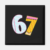 I Survived 67 Days Of School Funny Meme Teacher 2  マグネット (正面)