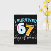 I Survived 67 Days Of School Funny Meme Teacher St カード (黄色い花)