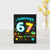 I Survived 67 Days Of School Funny Meme Teacher St カード (黄色い花)