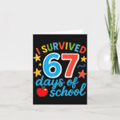 I Survived 67 Days Of School Funny Meme Teacher St カード (正面)