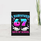 I Survived 67 Days Of School Funny Meme Teacher St カード (正面)