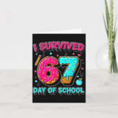 I Survived 67 Days Of School Funny Meme Teacher St カード (正面)