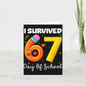 I Survived 67 Days Of School Funny Meme Teacher St カード (正面)