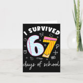 I Survived 67 Days Of School Funny Meme Teacher St カード (正面)