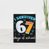 I Survived 67 Days Of School Funny Meme Teacher St カード (正面)