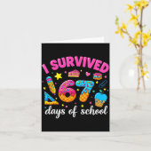 I Survived 67 Days Of School Funny Meme Teacher St カード (黄色い花)