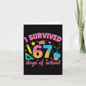 I Survived 67 Days Of School Funny Meme Teacher St カード (正面)