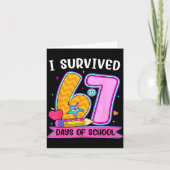 I Survived 67 Days Of School Funny Meme Teacher St カード (正面)