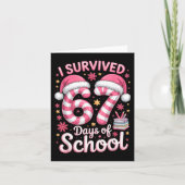 I Survived 67 Days Of School Funny Meme Teacher St カード (正面)
