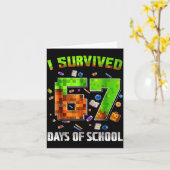 I Survived 67 Days Of School Funny Meme Teacher St カード (黄色い花)