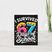 I Survived 67 Days Of School Funny Meme Teacher St カード (正面)