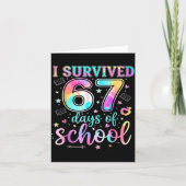 I Survived 67 Days Of School Funny Meme Teacher St カード (正面)