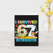 I Survived 67 Days Of School Funny Meme Teacher St カード (黄色い花)