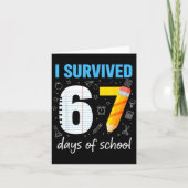 I Survived 67 Days Of School Funny Meme Teacher St カード (正面)