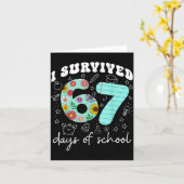 I Survived 67 Days Of School Funny Meme Teacher St カード (黄色い花)