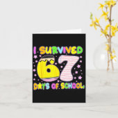 I Survived 67 Days Of School Funny Meme Teacher St カード (黄色い花)