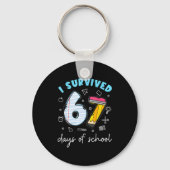 I Survived 67 Days Of School Funny Meme Teacher St キーホルダー (正面)