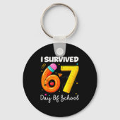 I Survived 67 Days Of School Funny Meme Teacher St キーホルダー (正面)