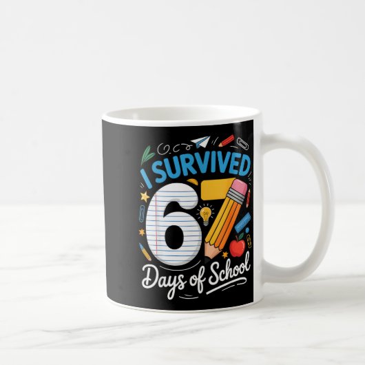 I Survived 67 Days Of School Funny Meme Teacher St コーヒーマグカップ (右)