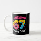 I Survived 67 Days Of School Funny Meme Teacher St コーヒーマグカップ (左)