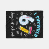I Survived 67 Days Of School Funny Meme Teacher St フリースブランケット (正面(横))