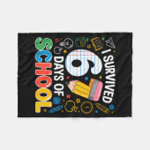 I Survived 67 Days Of School Funny Meme Teacher St フリースブランケット (正面(横))