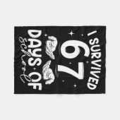 I Survived 67 Days Of School Funny Meme Teacher St フリースブランケット (正面(横))