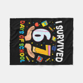 I Survived 67 Days Of School Funny Meme Teacher St フリースブランケット (正面(横))