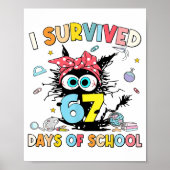 I Survived 67 Days Of School Funny Meme Teacher St ポスター (正面)
