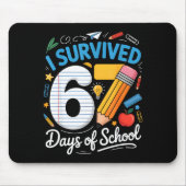 I Survived 67 Days Of School Funny Meme Teacher St マウスパッド (正面)